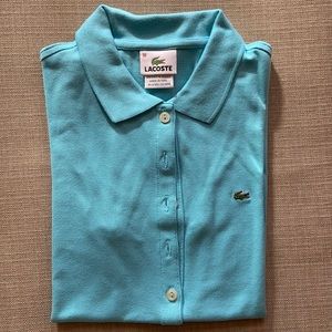 Lacoste Aqua Blue Short Sleeve Polo Shirt Sz.36
